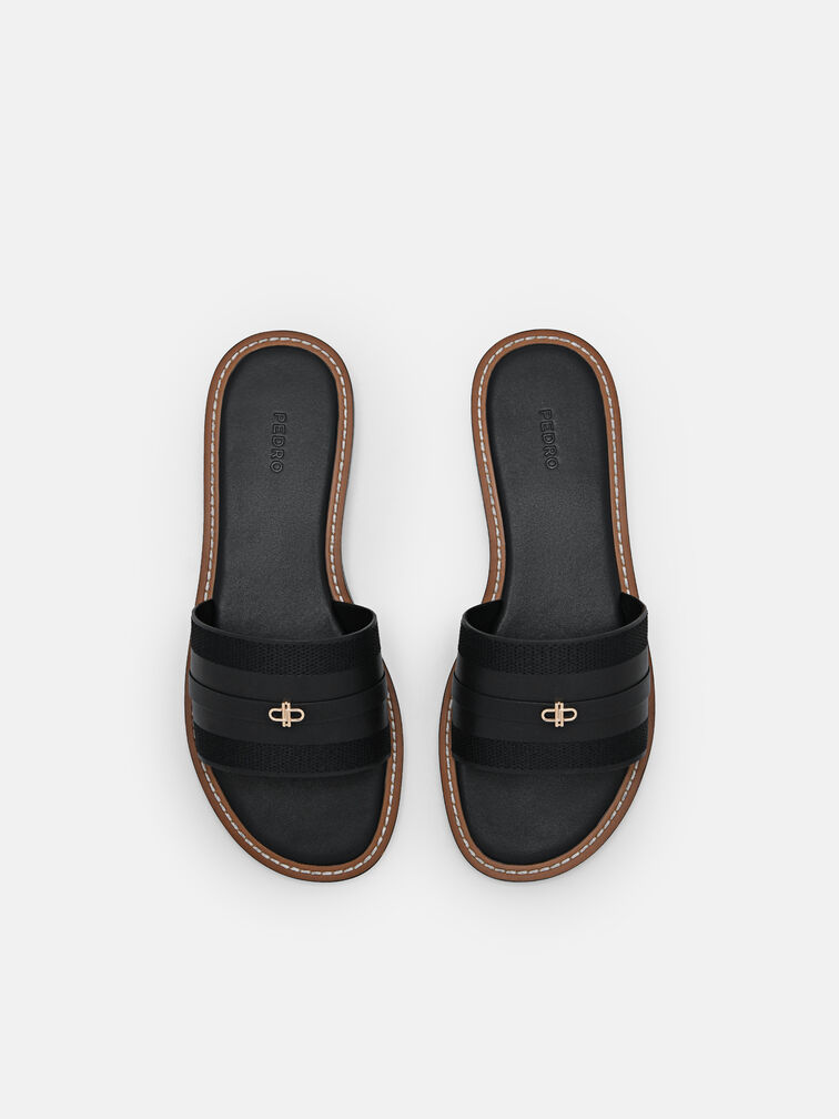 Slide Sandals, Black