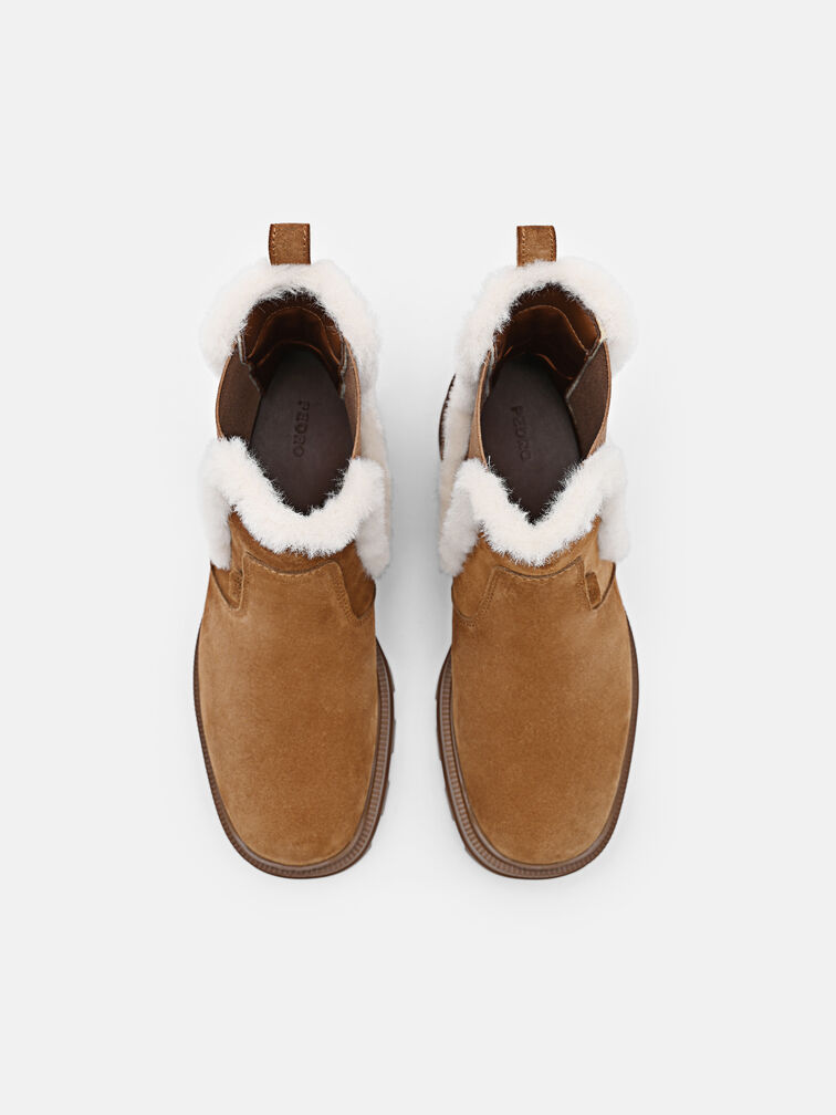 Suede Chelsea Boots, Cognac