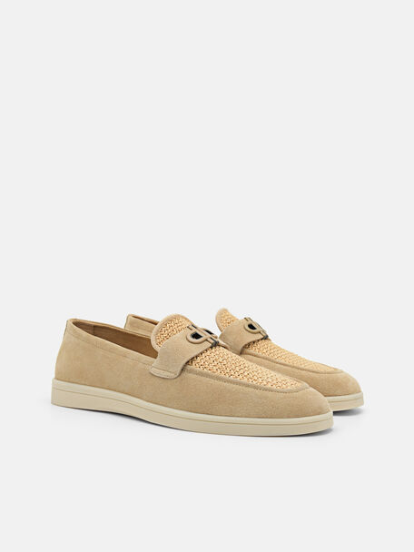 Suede Loafers, Sand