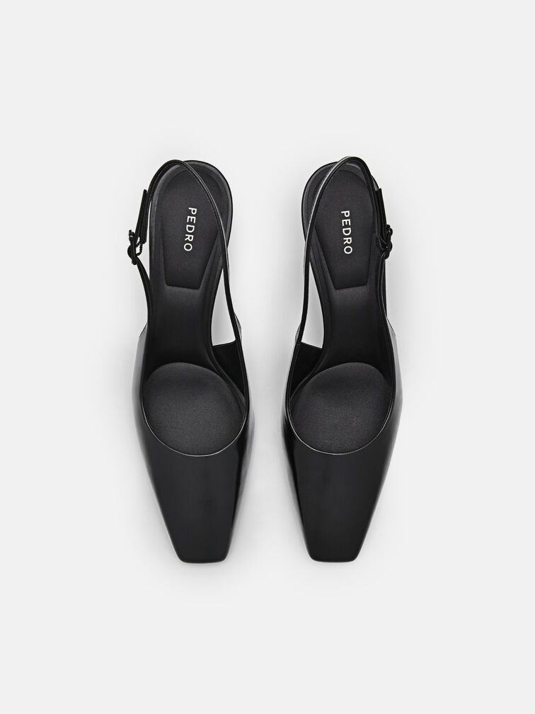 PEDRO Studio Leather Slingback Pumps, Black