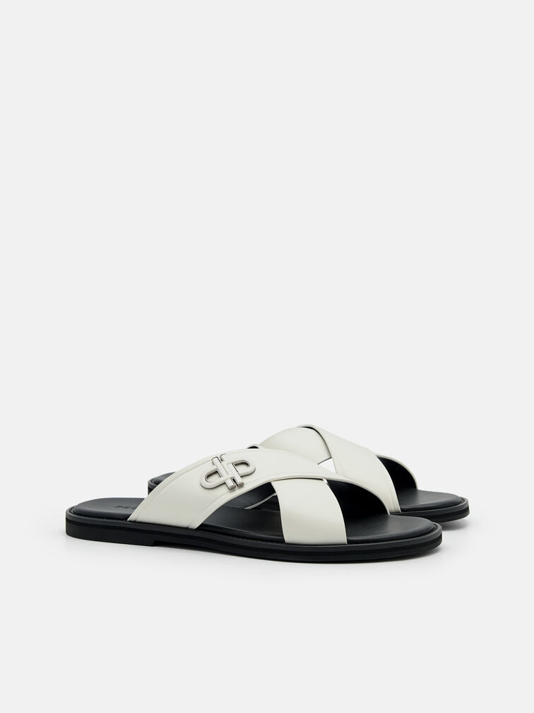 Cross Sandals, Chalk