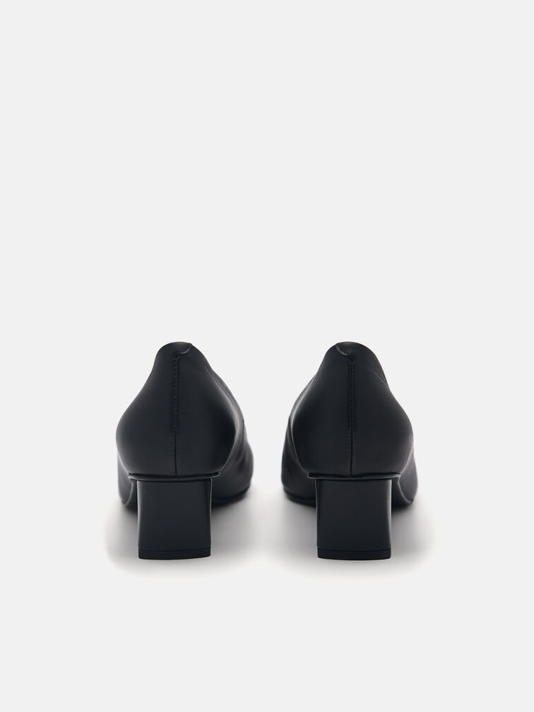 Ines Leather Pumps, Black