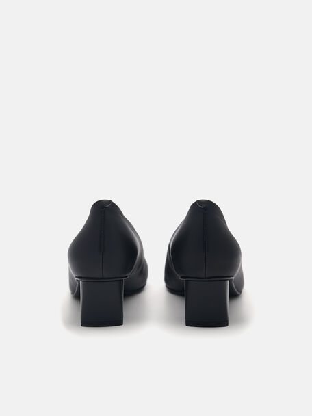Ines Leather Pumps, Black