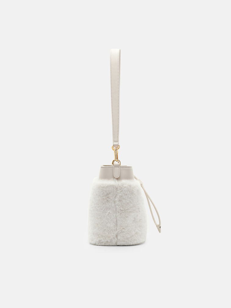 Panelled Bucket Bag, Chalk