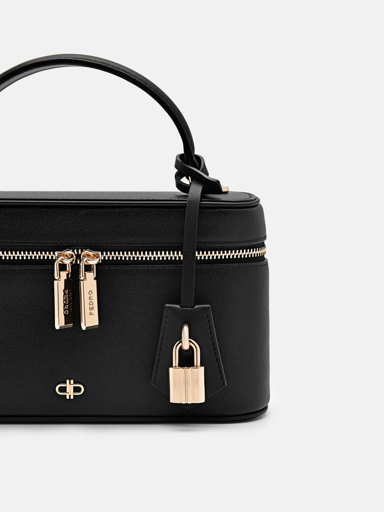 Ari Leather Shoulder Bag, Black