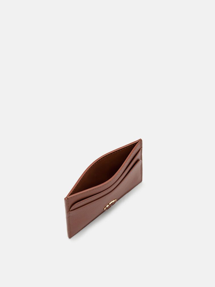 Leather Card Holder, Cognac