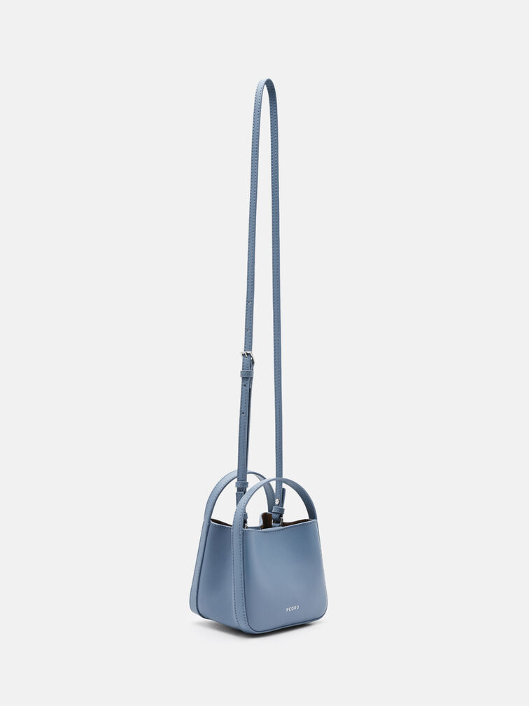 Dana Leather Pouch, Slate Blue