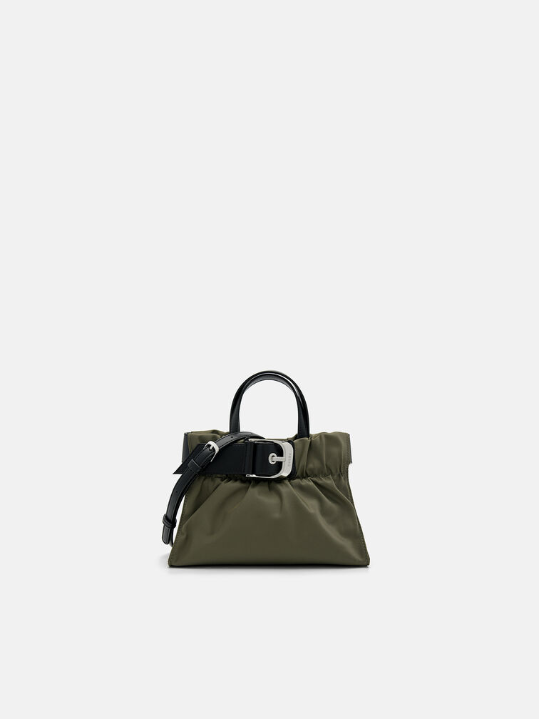 Helix Handbag, Olive