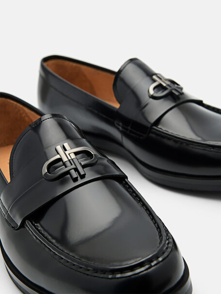Leather Loafers, Black