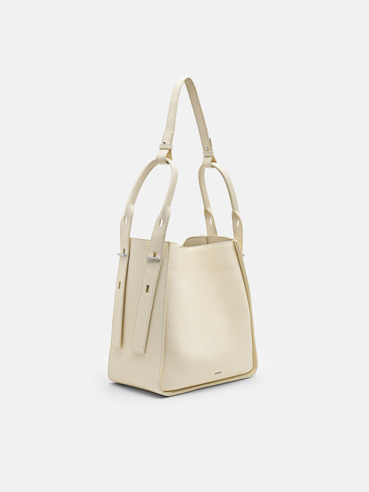Demi Hobo Bag, Chalk
