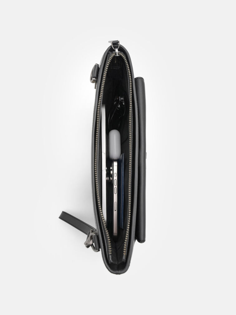 Jatte Portfolio Bag, Black Textured