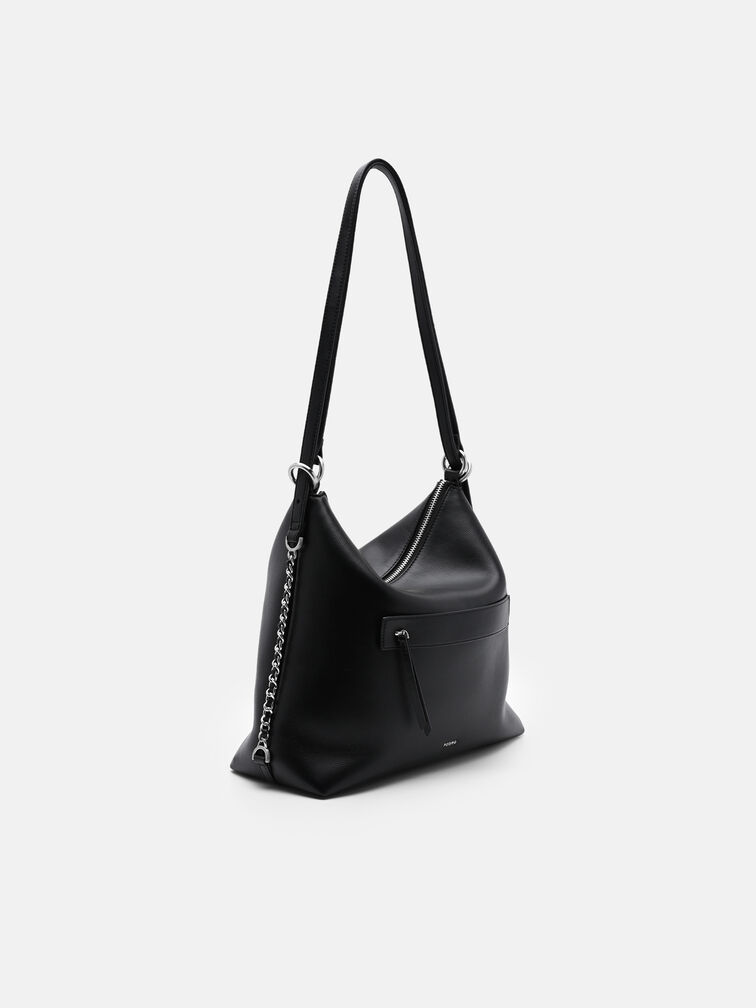 Slouchy Two-Way Carry Backpack, Black