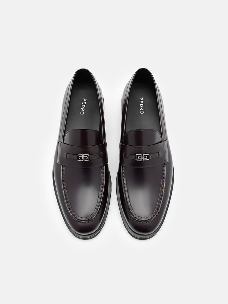 Renly Leather Loafers, Mahogany