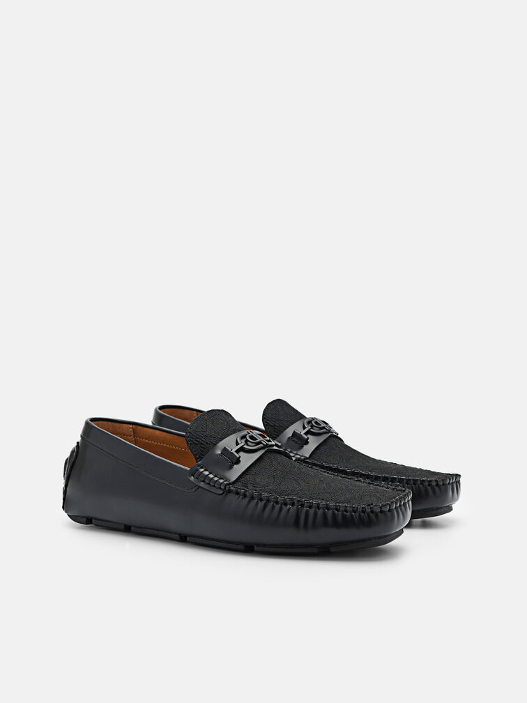 Leather Driving Shoes, Black