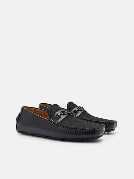 Leather Driving Shoes, Black