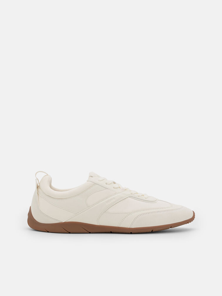 Dario Suede Sneakers, Beige Fabric