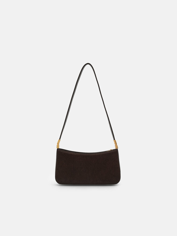Jatte Ponyhair Pouch, Dark Brown Pony