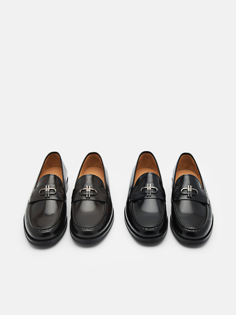 Leather Loafers, Black