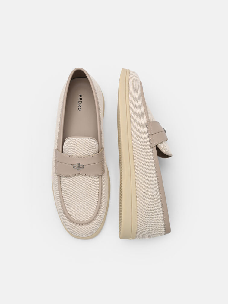 Roam Suede Driving Shoes, Light Taupe Canvas