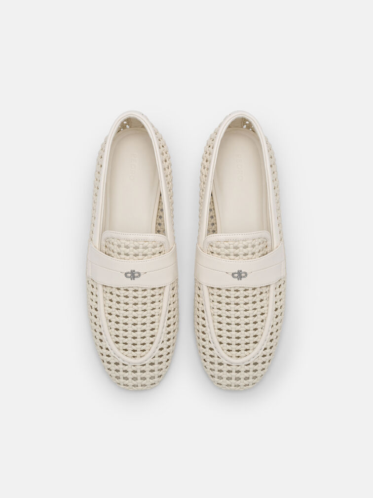 Brynn Woven Loafers, Chalk Weave