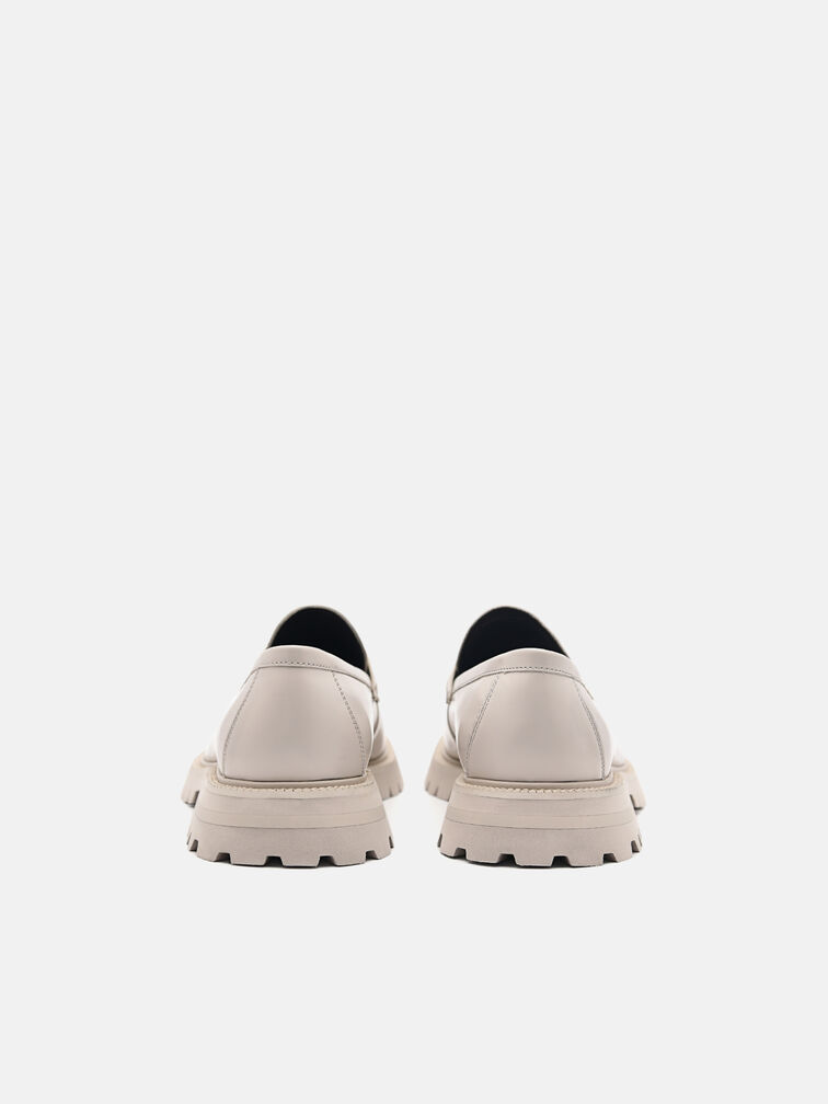 Leather Loafers, Taupe