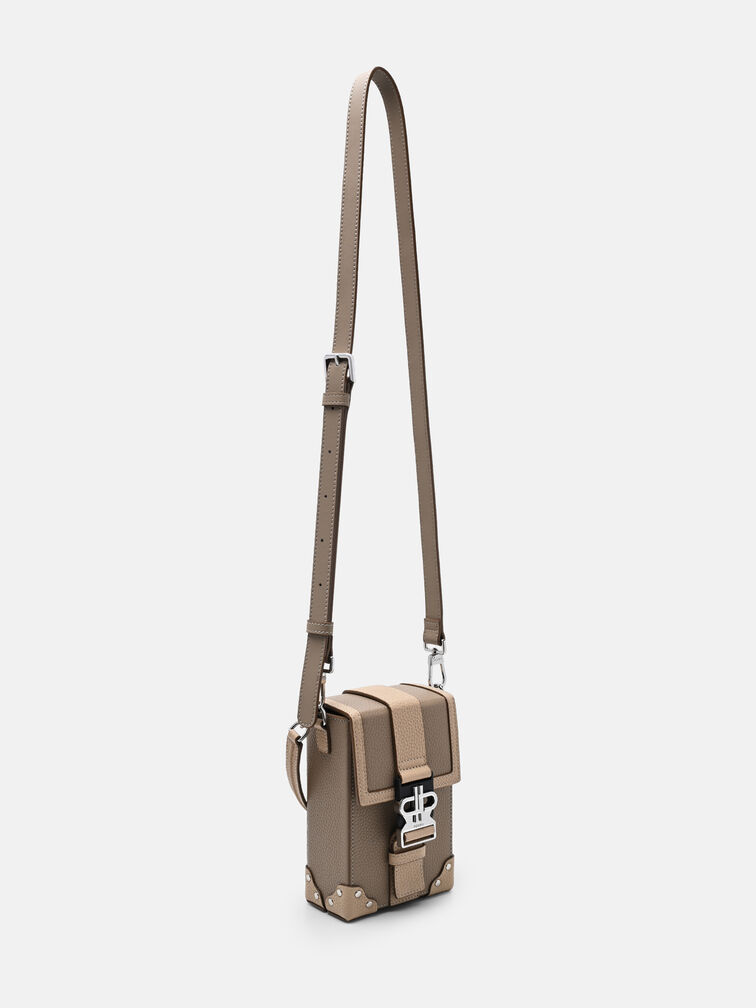 Tex Leather Crossbody Bag, Multi Tumble