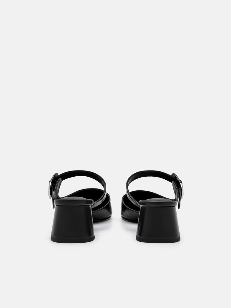 Bridget Heel Mules, Black