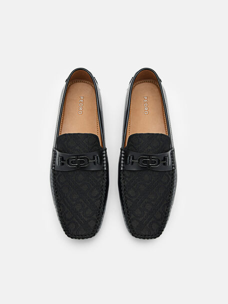 Leather Driving Shoes, Black