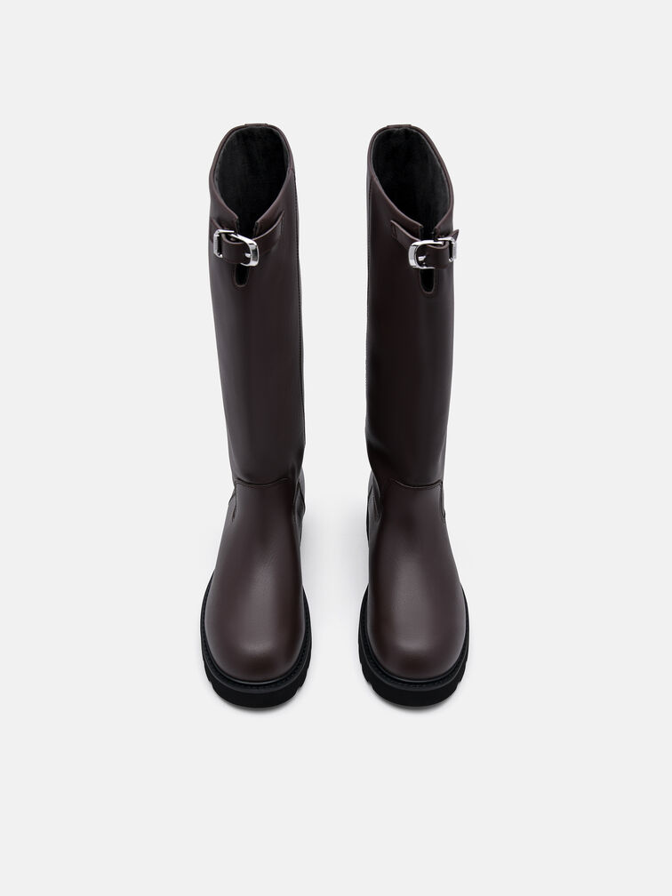 Dessa Knee Boots, Dark Brown