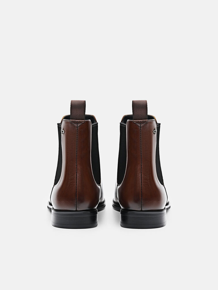 Meg Leather Chelsea Boots, Dark Brown