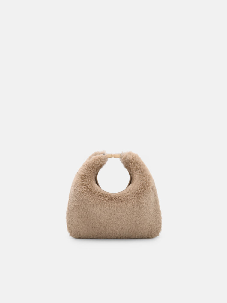 Jatte Crescent Bag, Multi Fur
