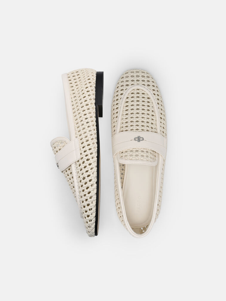 Brynn Woven Loafers, Chalk Weave