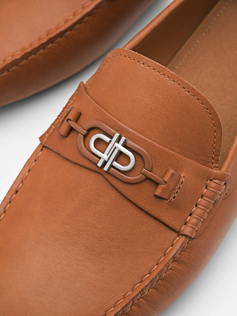 Leather Driving Shoes, Camel