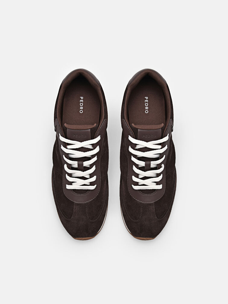 Lewis Suede Sneakers, Dark Brown
