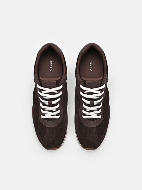 Lewis Suede Sneakers, Dark Brown