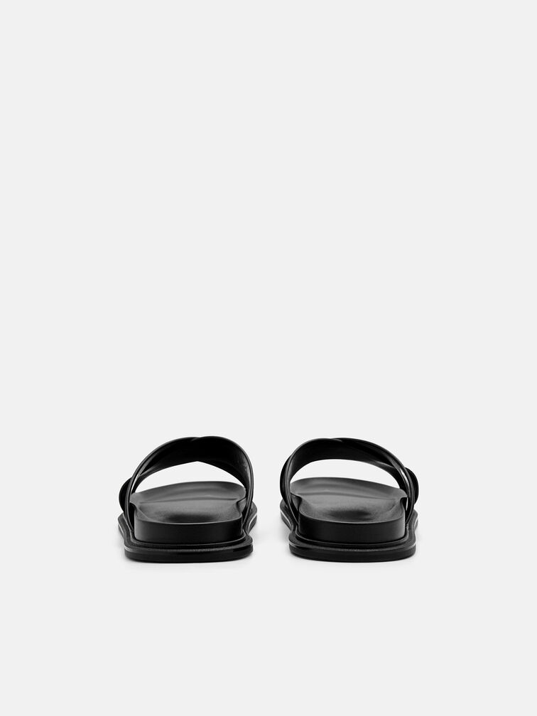 Cross Sandals, Black