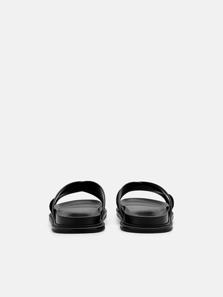 Cross Sandals, Black