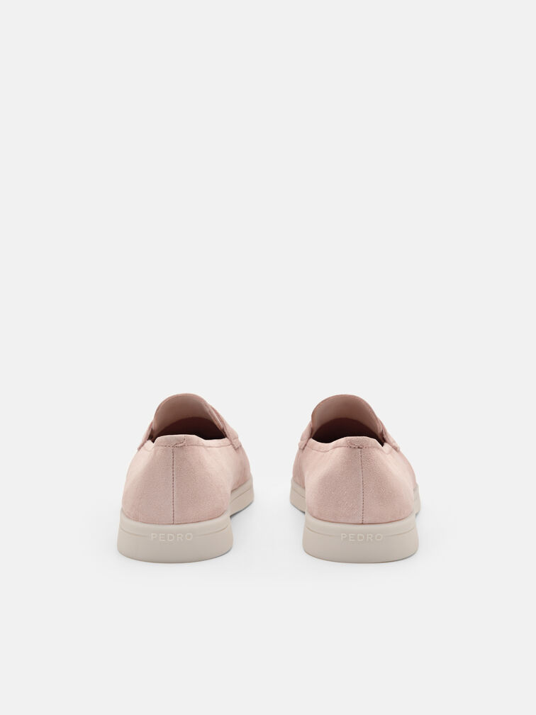 Roam Suede Driving Shoes, Nude