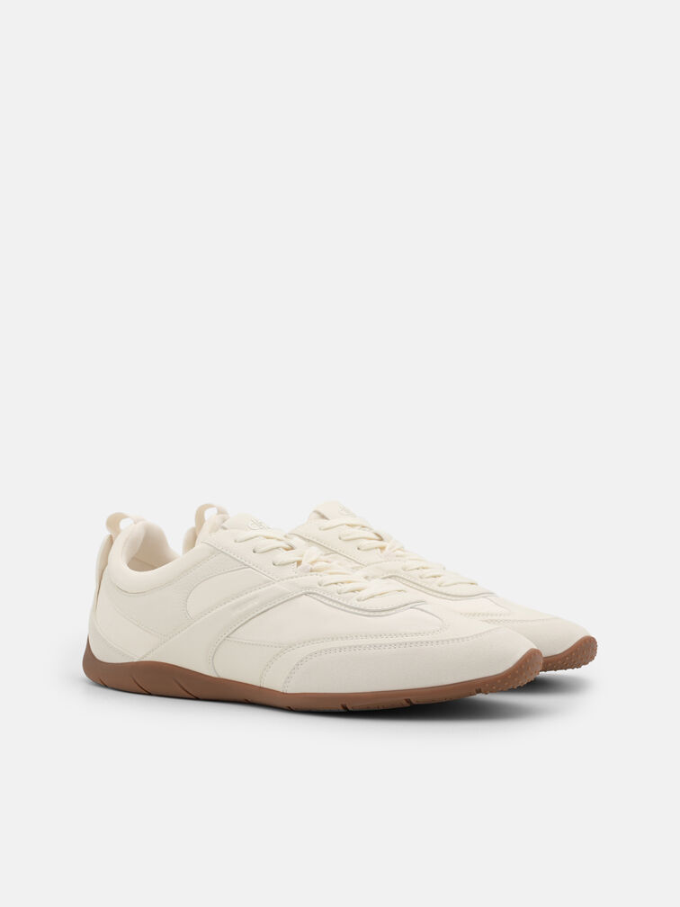 Dario Suede Sneakers, Beige Fabric