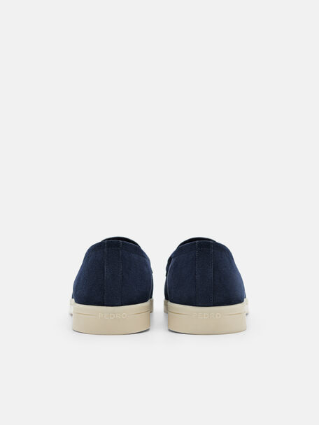 Suede Loafers, Navy