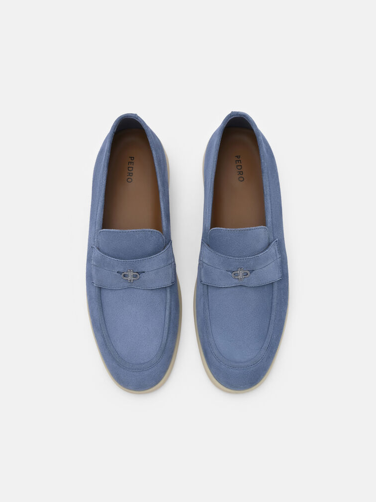 Roam Suede Driving Shoes, Slate Blue Suede