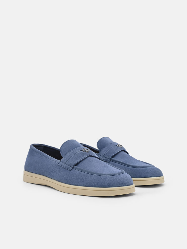 Roam Suede Driving Shoes, Slate Blue Suede