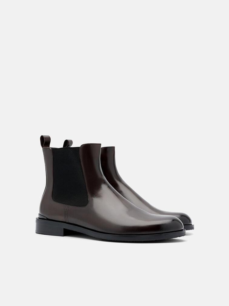 Chace Leather Chelsea Boots, Dark Brown