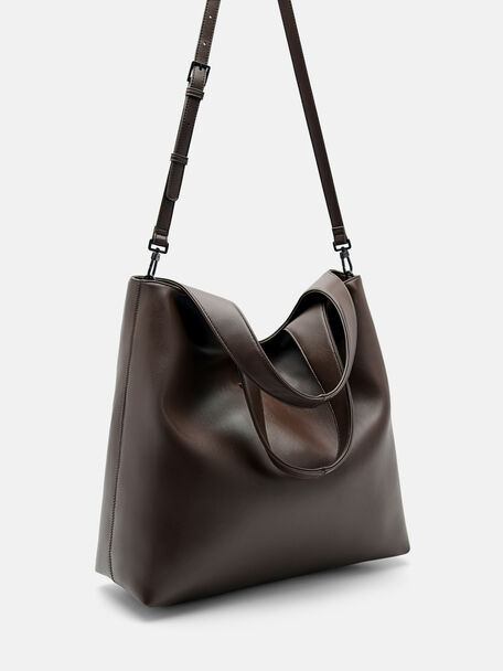 Avery Tote Bag, Dark Brown