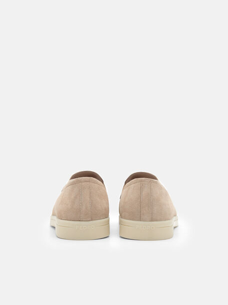 Suede Loafers, Taupe