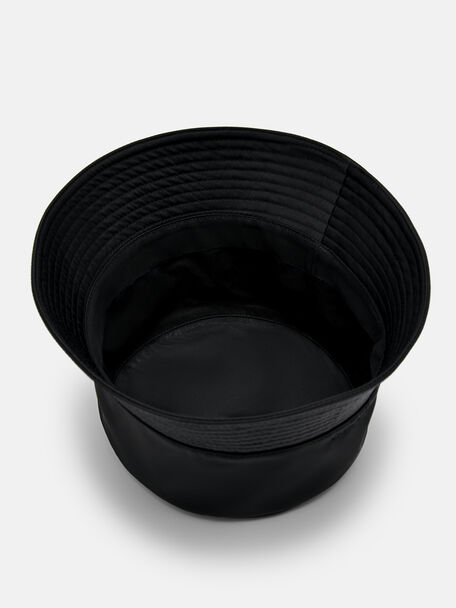Nylon Bucket Hat, Black