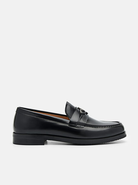 Leather Loafers, Black
