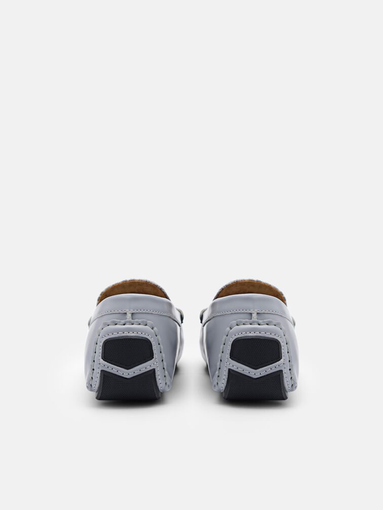 Leather Driving Shoes, Grey