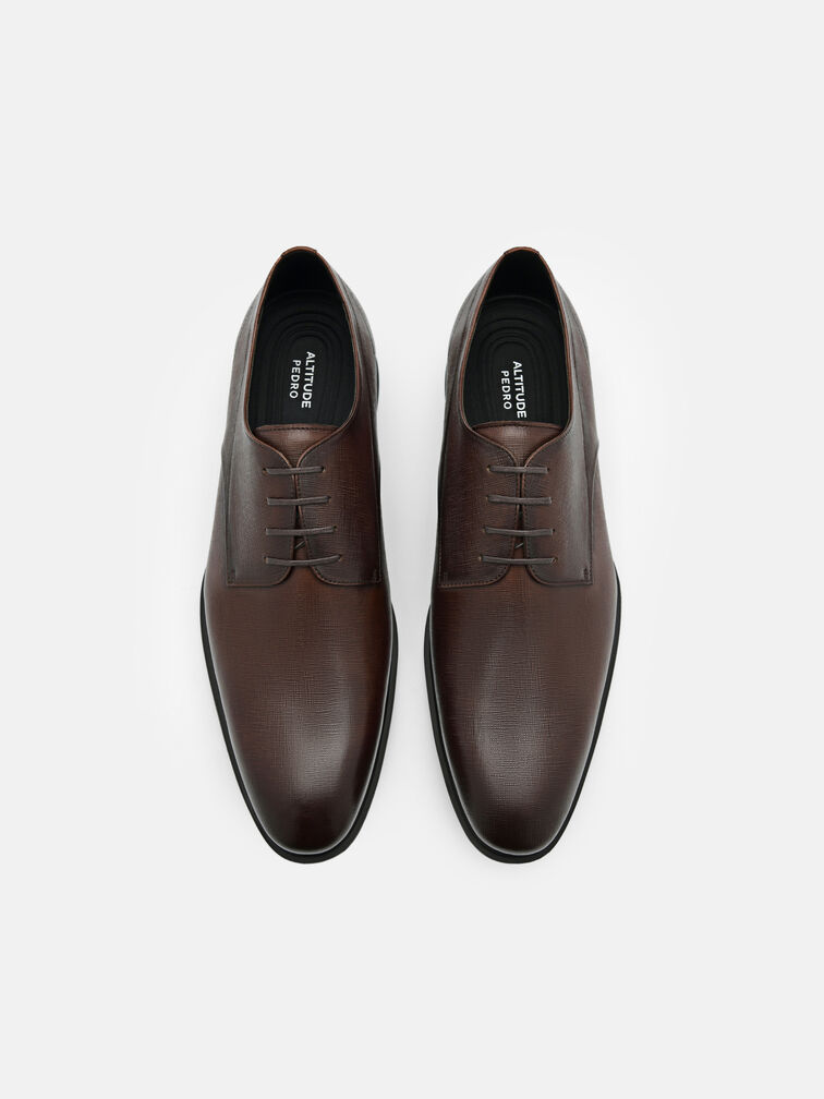 Altitude Lightweight Leather Derby Shoes, Brown
