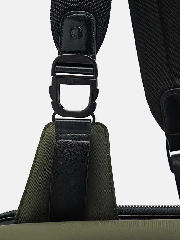Nylon Crossbody Pouch, Military Green
